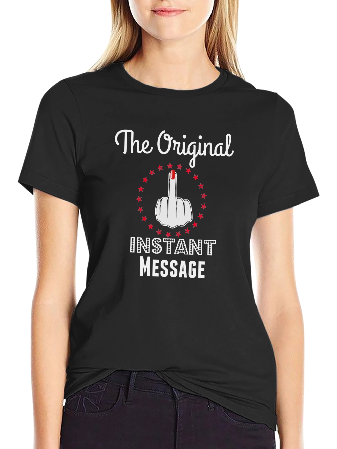 Black Original Instant Message T-Shirt view 2