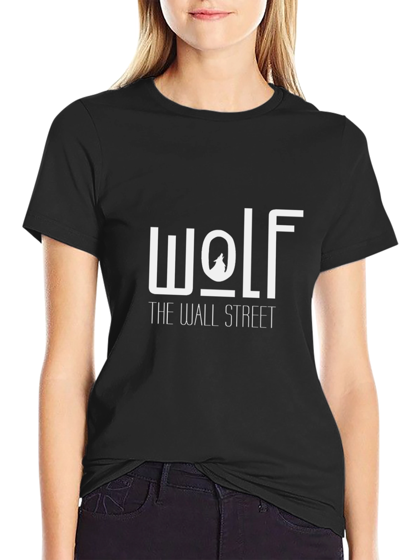 Black Wolf of Wall Street Graphic T-Shirt view 2