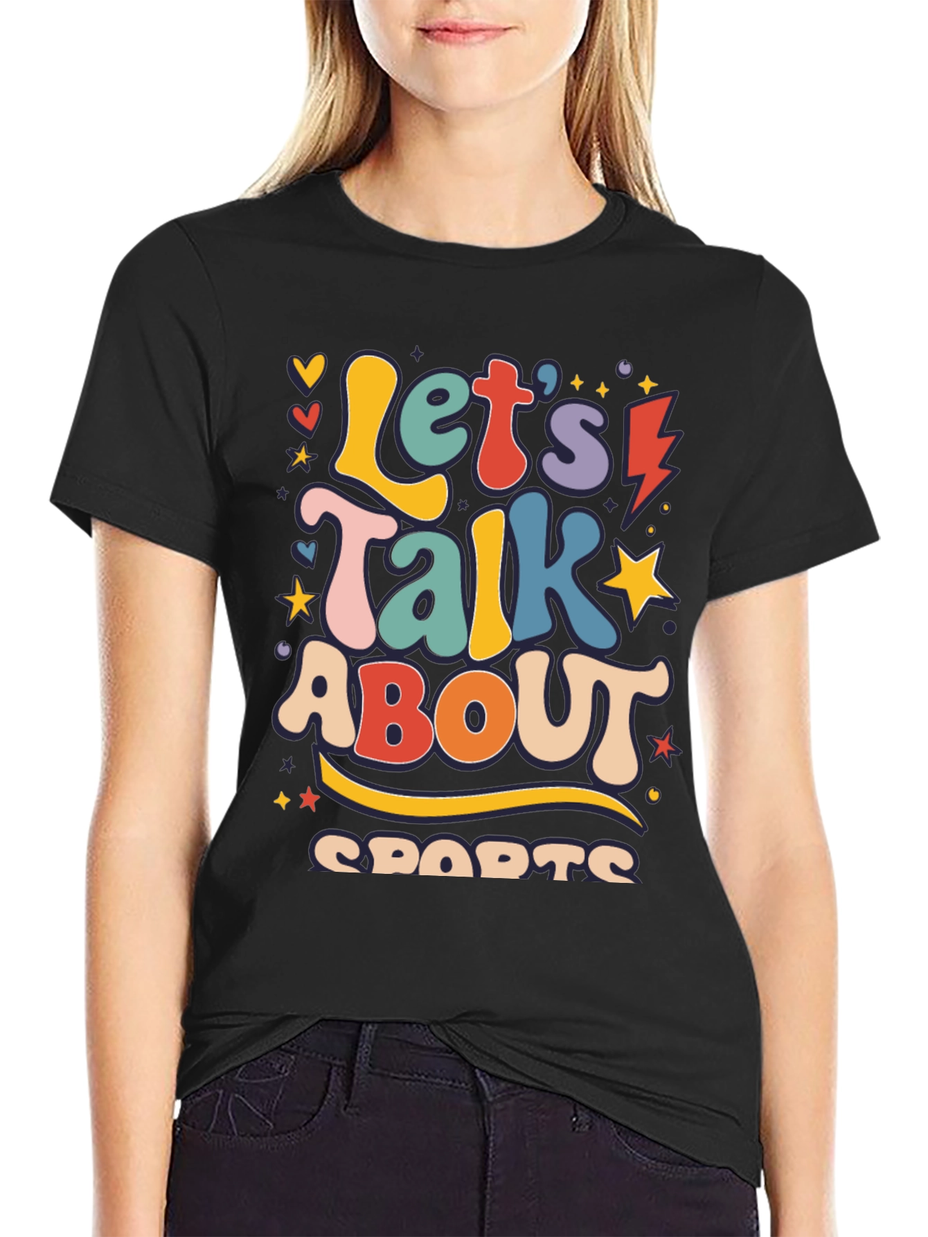 Retro Let's Talk About Sports Graphic Tee - 2