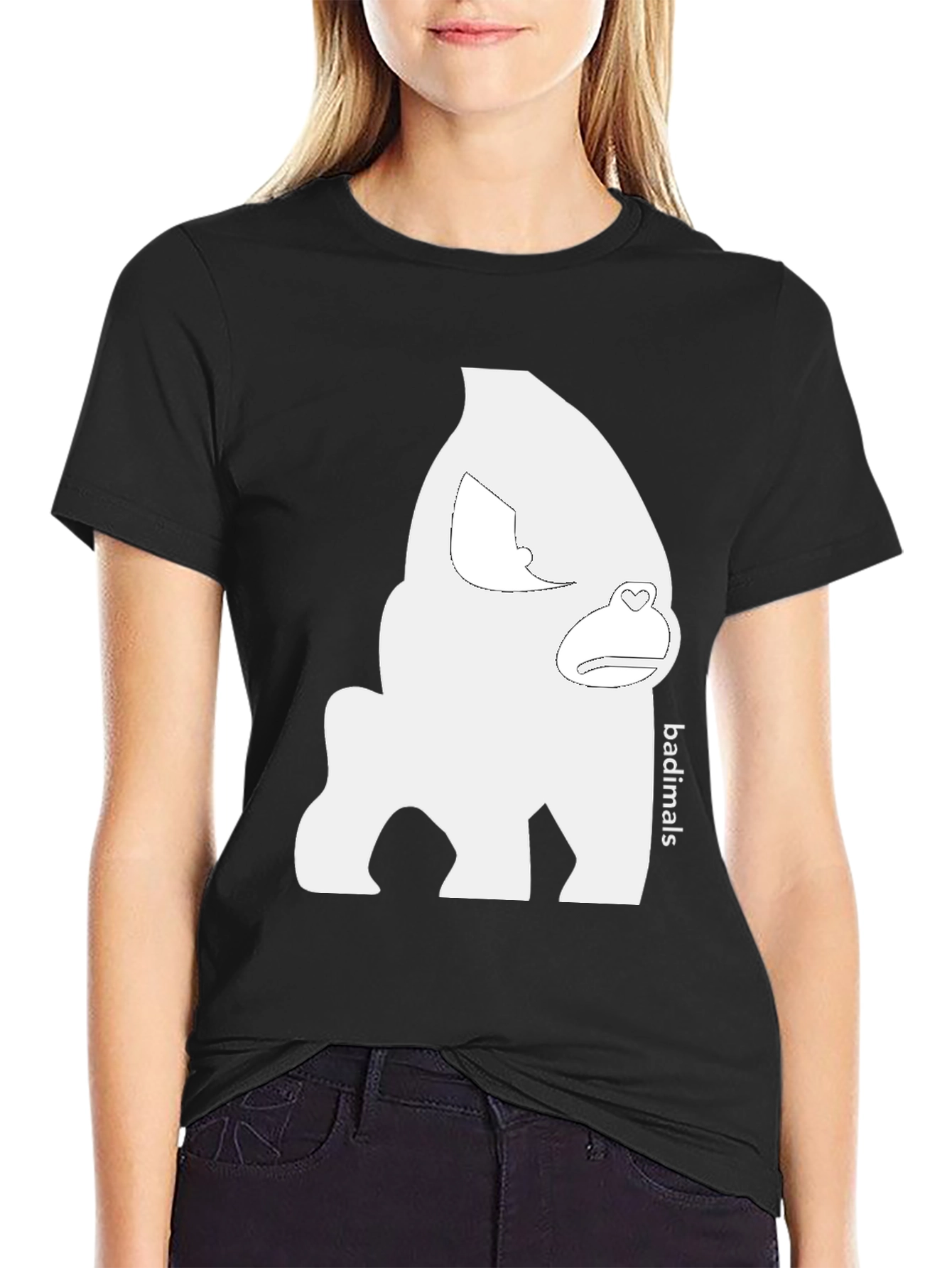 Black Badimals Gorilla Graphic Tee - Black view 2