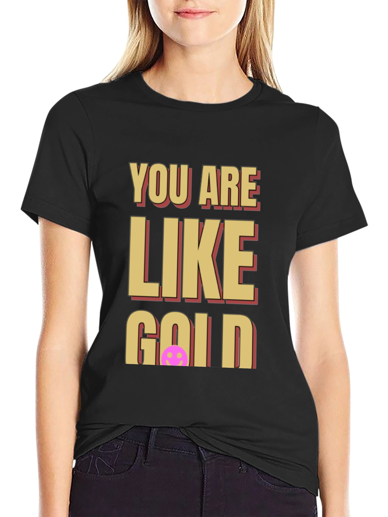 Black You Are Like Gold Graphic Tee view 2