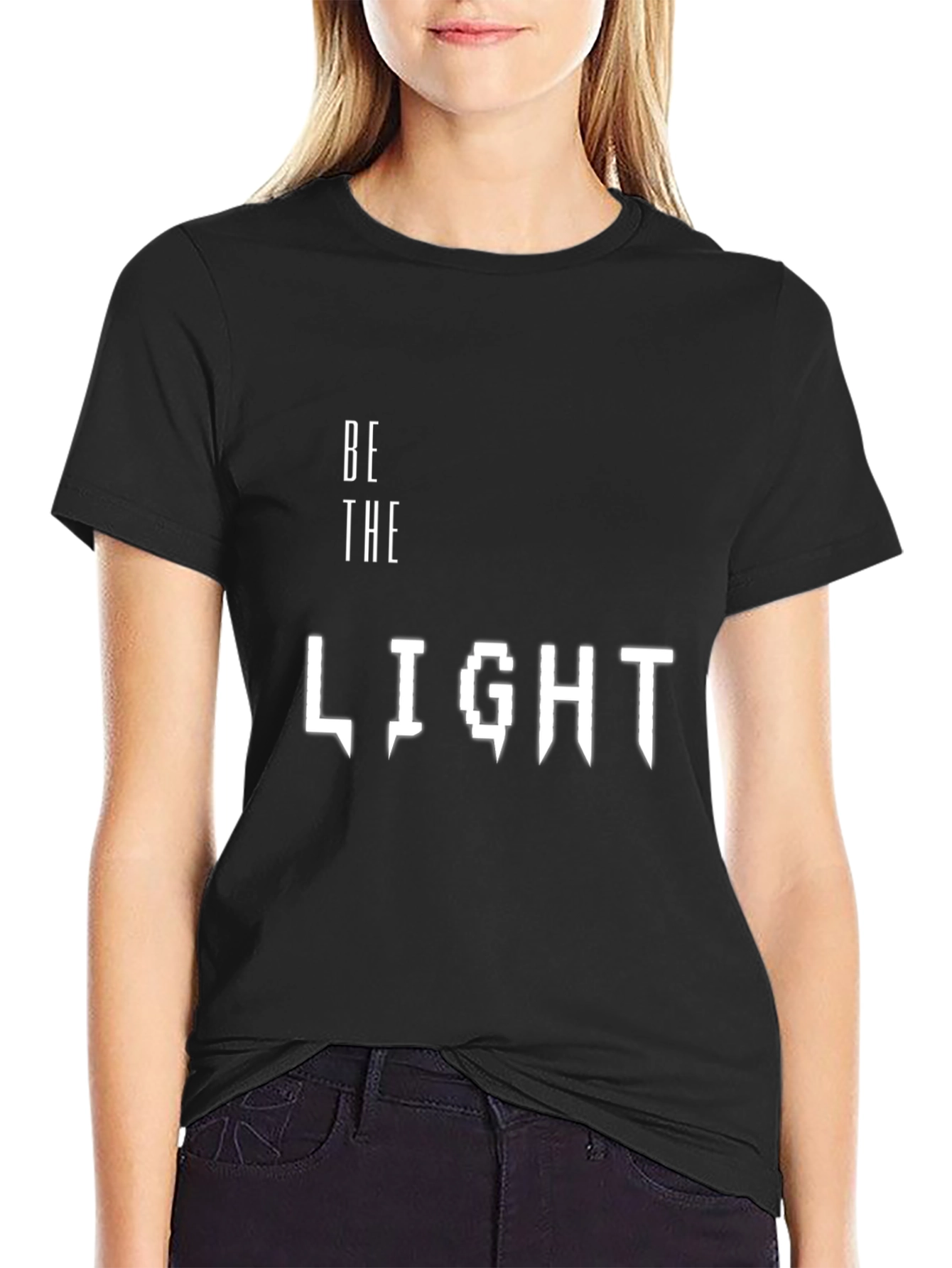 Black Be The Light Black T-Shirt view 2