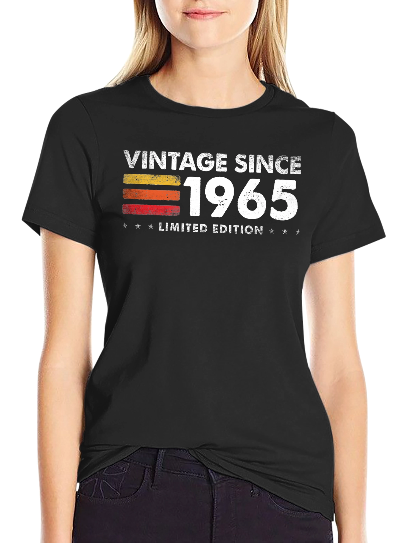 Black Vintage Since 1965 Limited Edition Black T-Shirt view 2