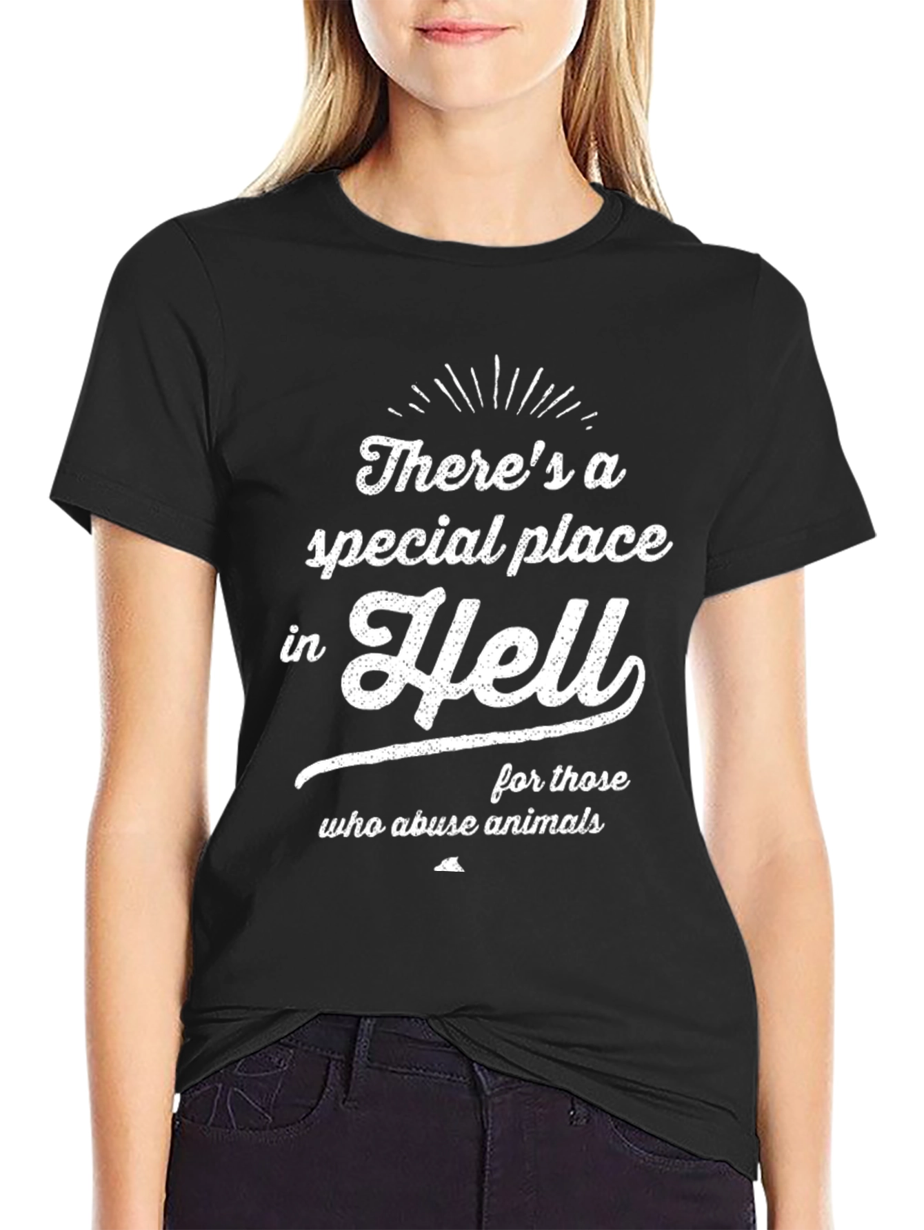 Black There's a Special Place in Hell T-Shirt view 2