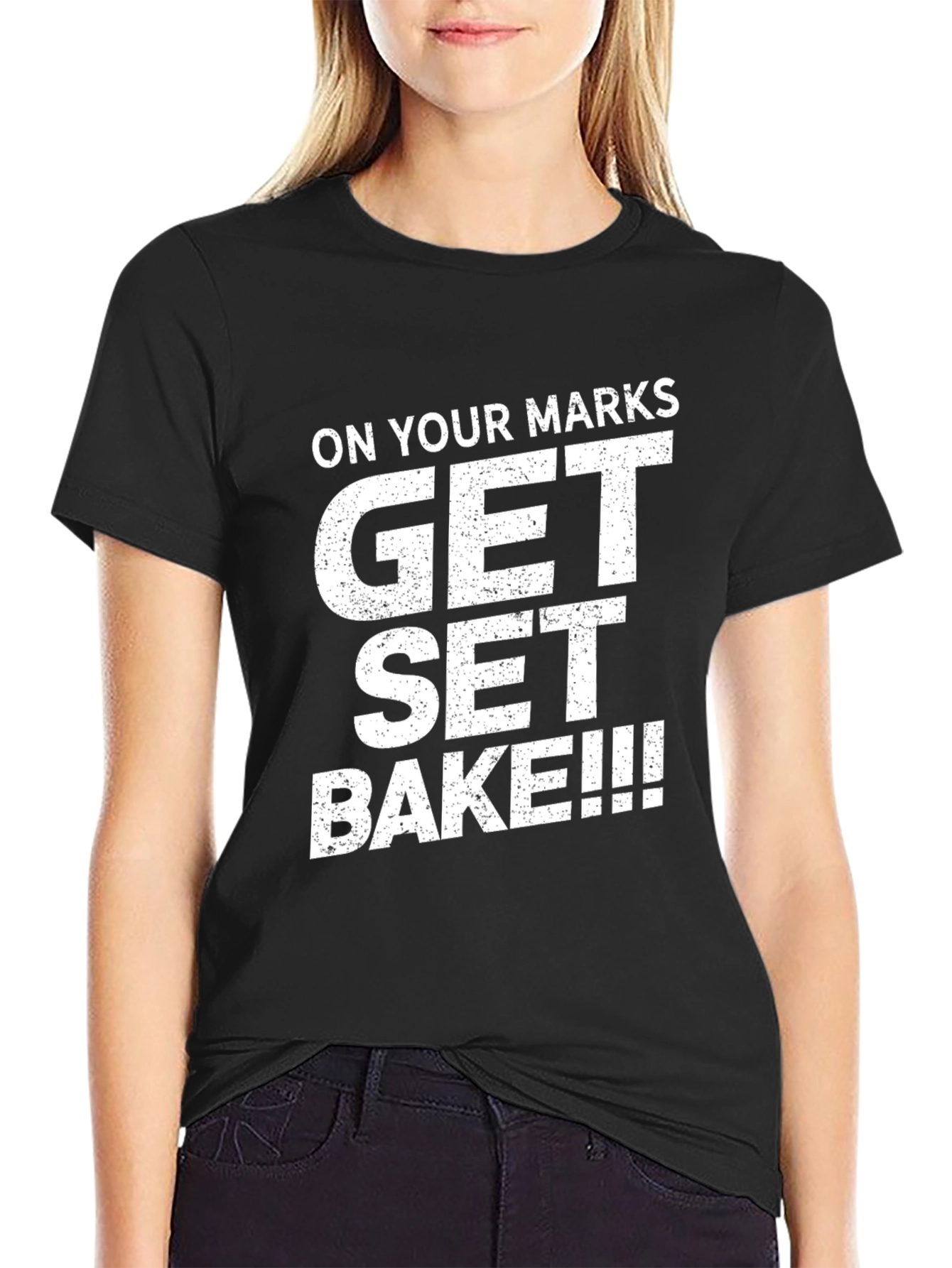Black On Your Marks Get Set Bake T-Shirt view 2