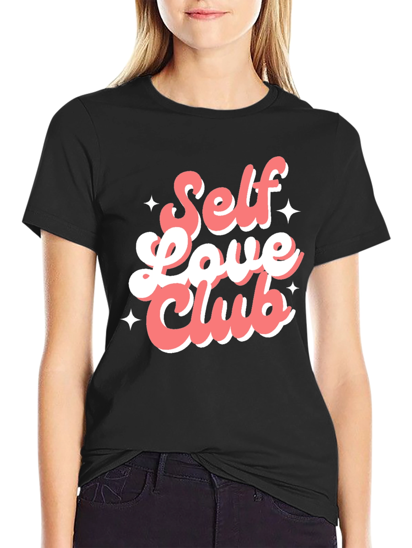 Black Self Love Club Graphic Tee view 2