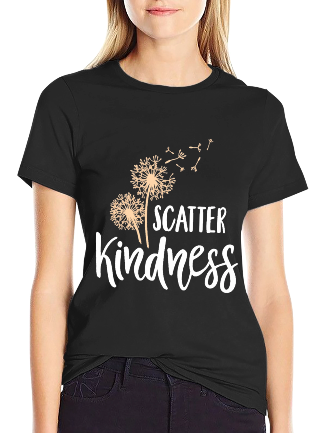 Black Scatter Kindness Graphic Tee view 2