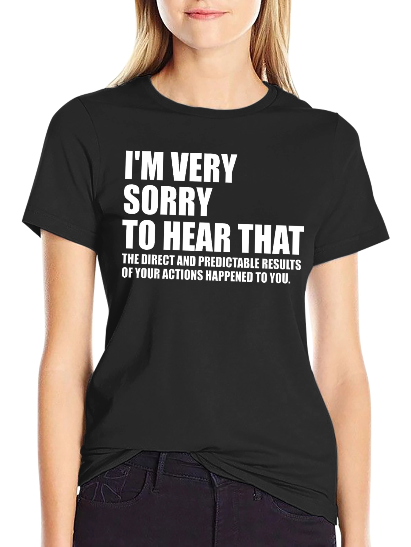 Black I'm Very Sorry T-Shirt view 2