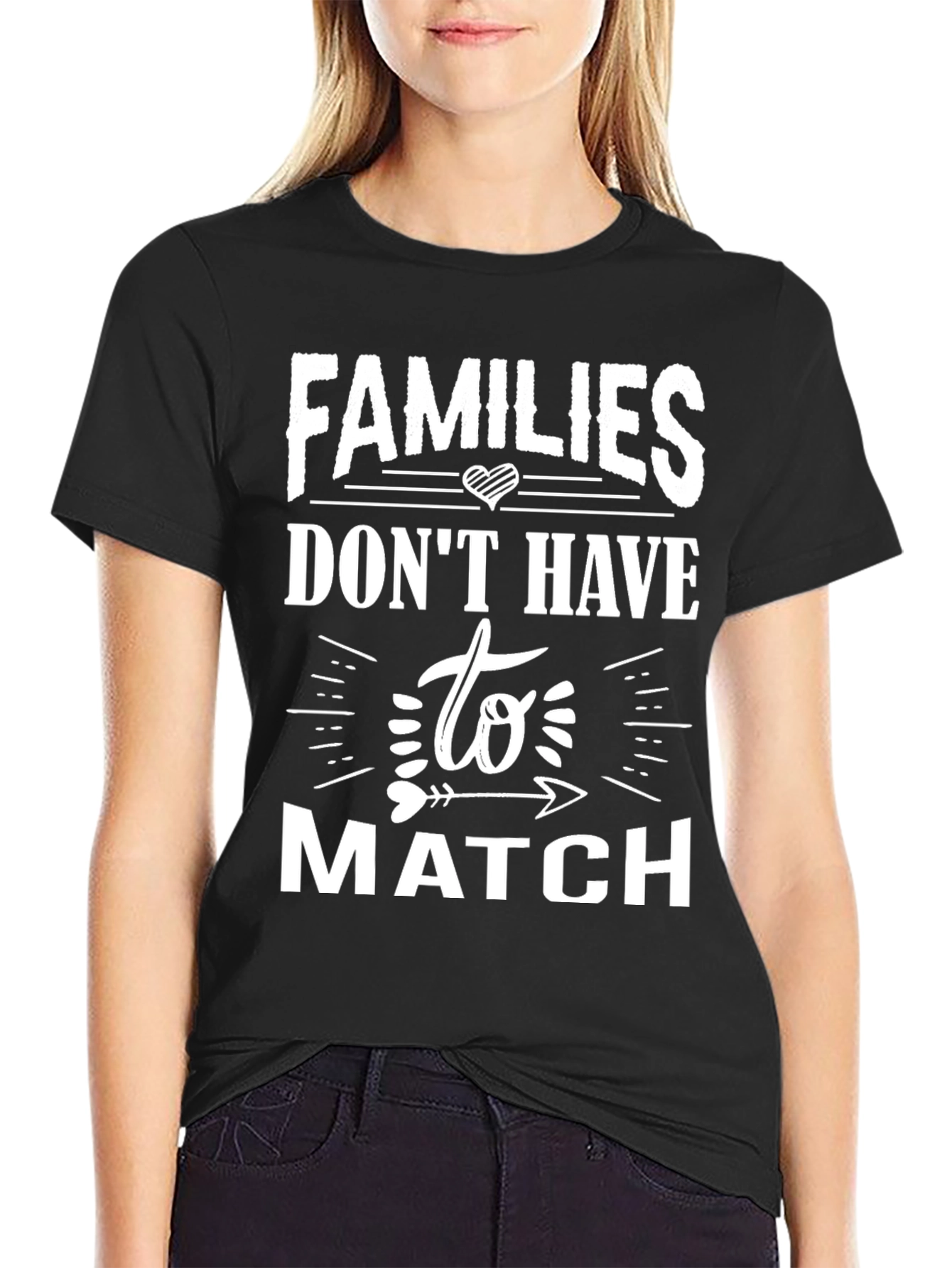 Black Families Don't Have to Match Graphic Tee view 2