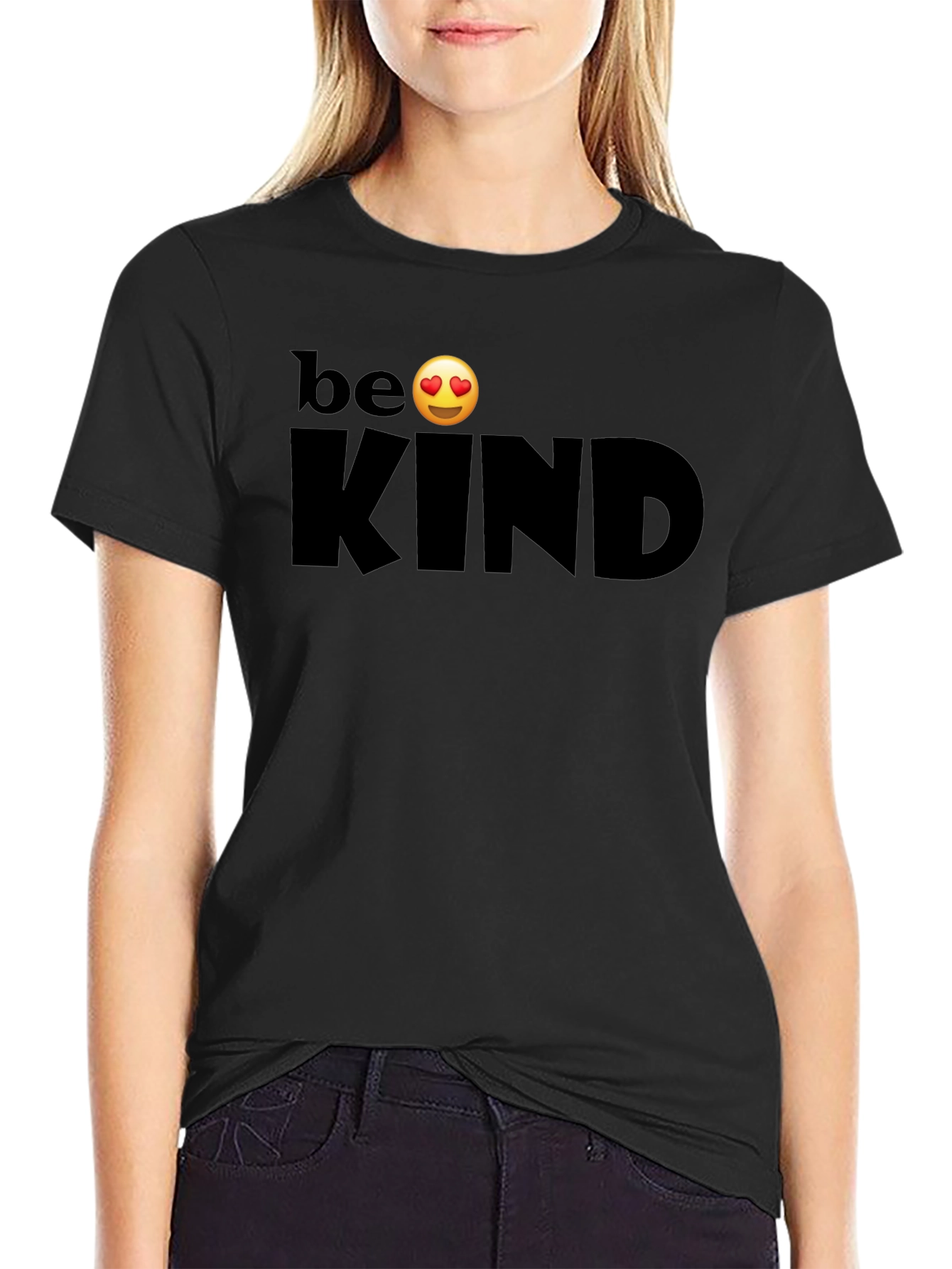 Black Be Kind T-Shirt - Black Graphic Tee view 2
