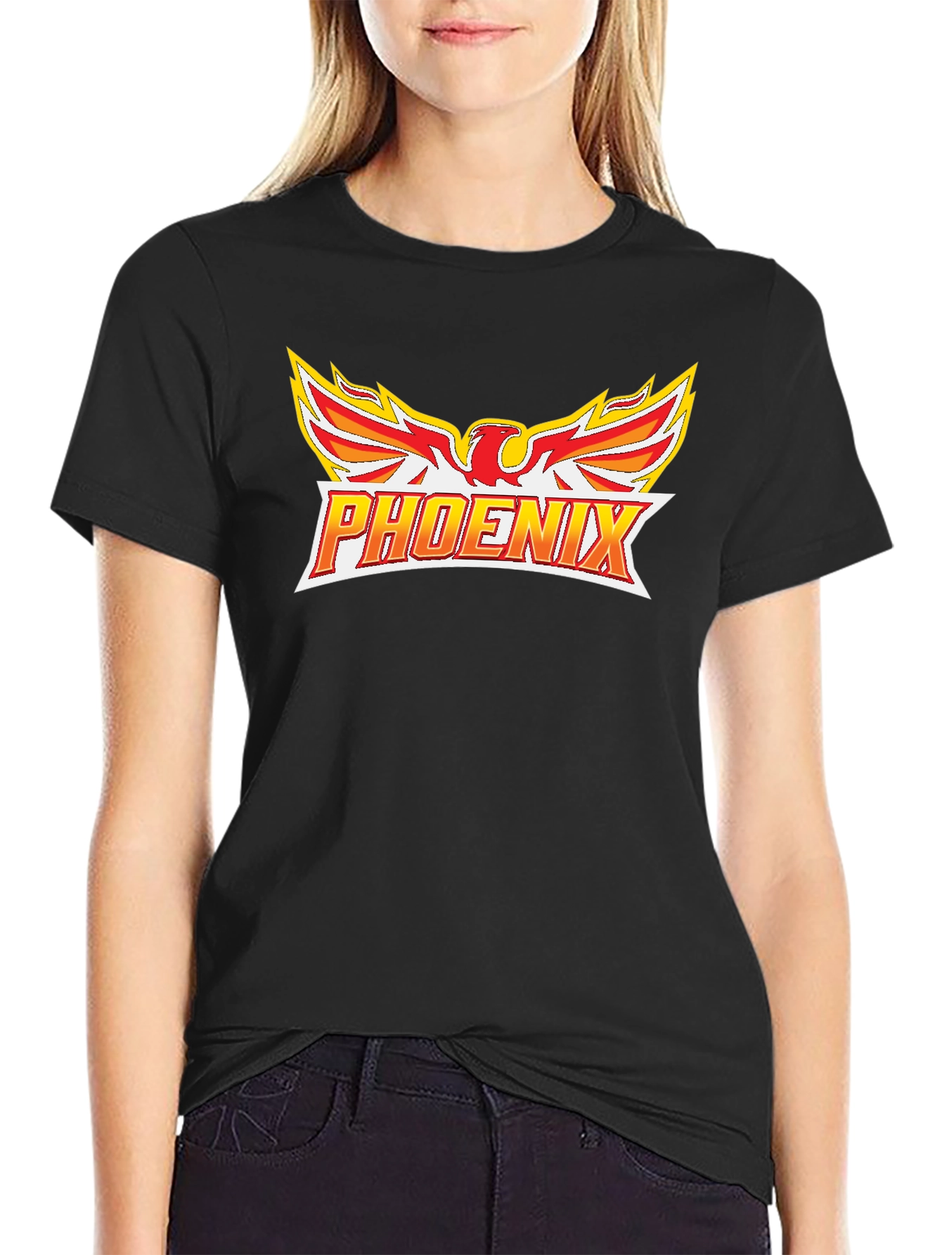 Black Phoenix Graphic T-Shirt - Black view 2