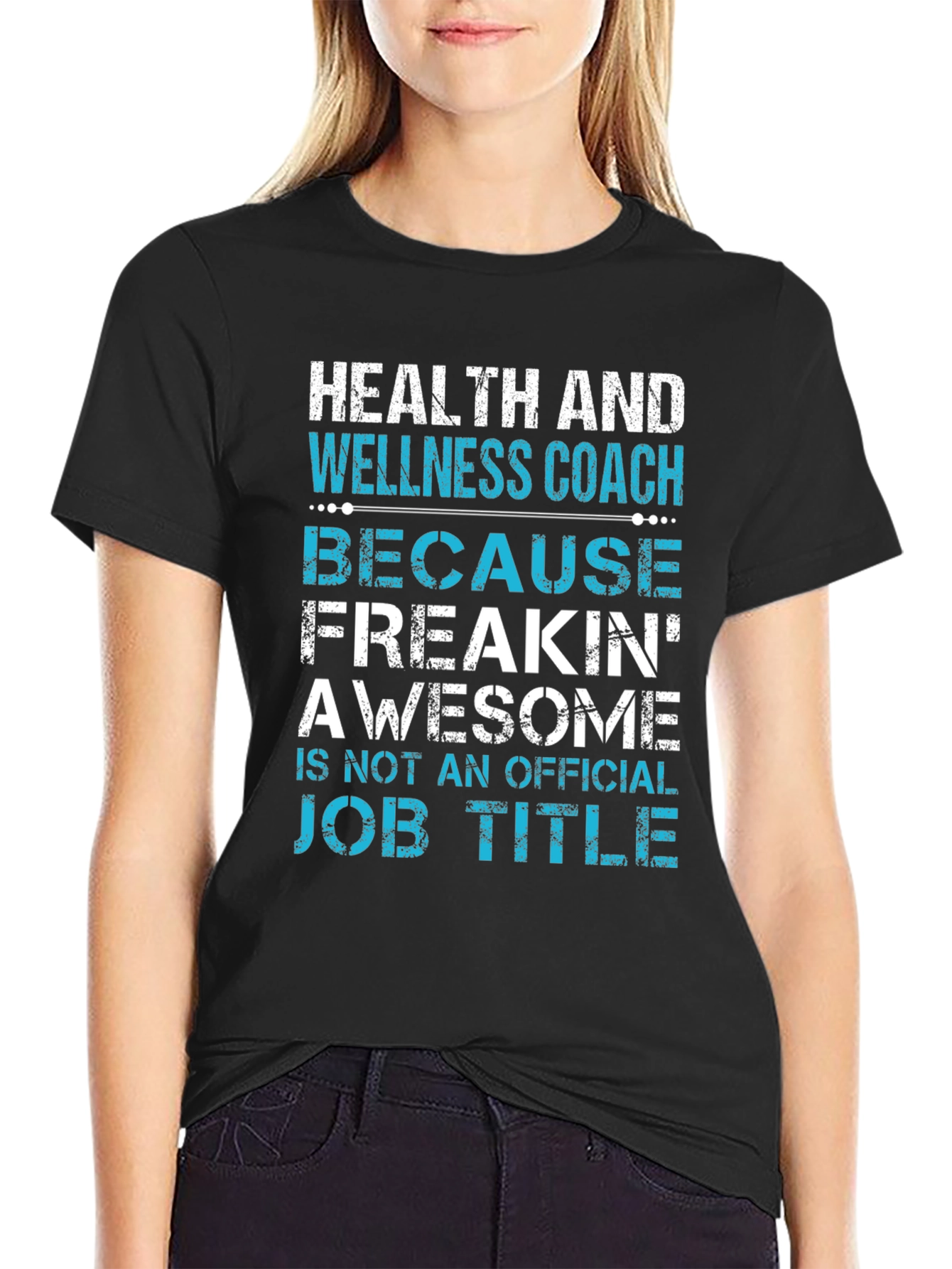 Black Health and Wellness Coach T-Shirt Funny Job Title Tee view 2