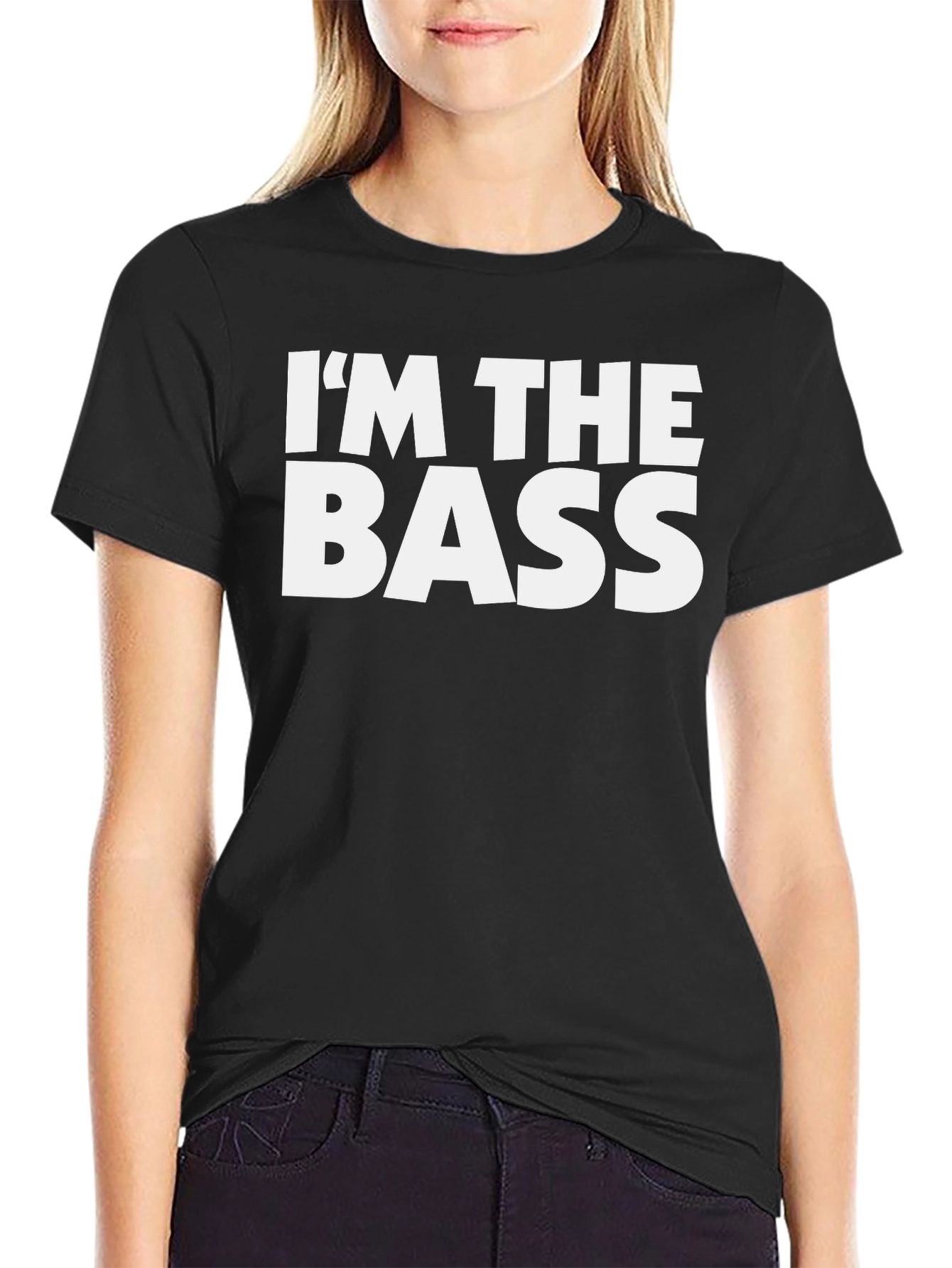 Black I'm The Bass Graphic T-Shirt view 2