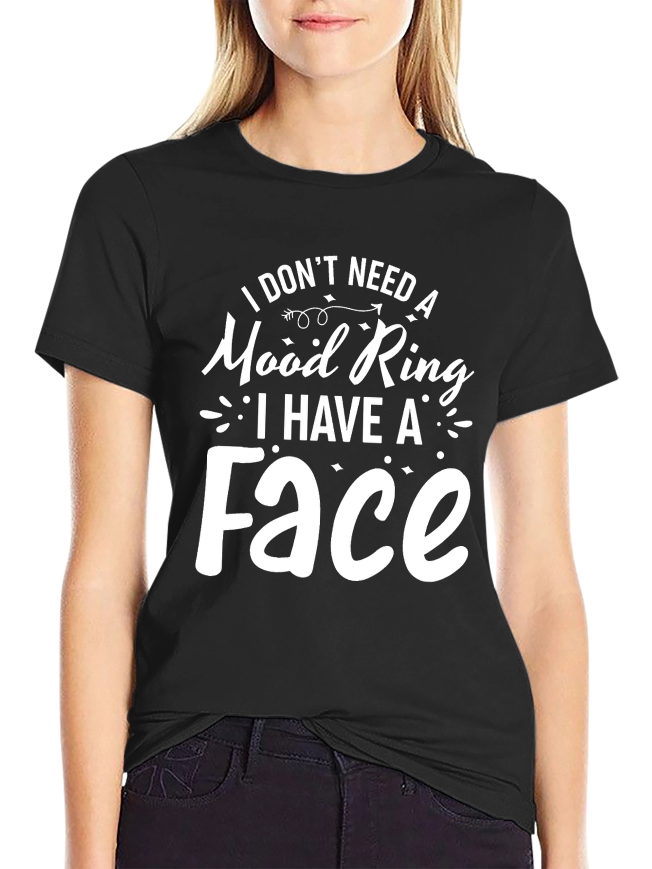 Black Funny Mood Ring T-Shirt - Express Yourself! view 2