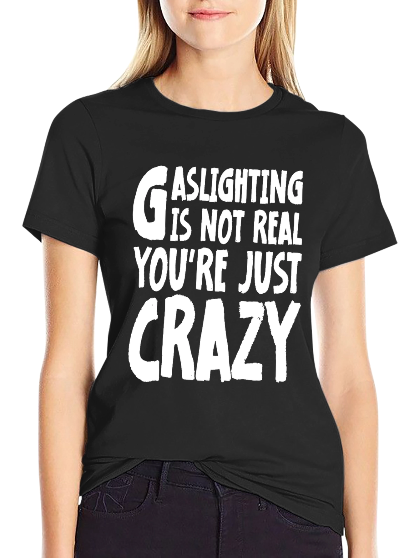 Black Gaslighting is Not Real Graphic Tee view 2