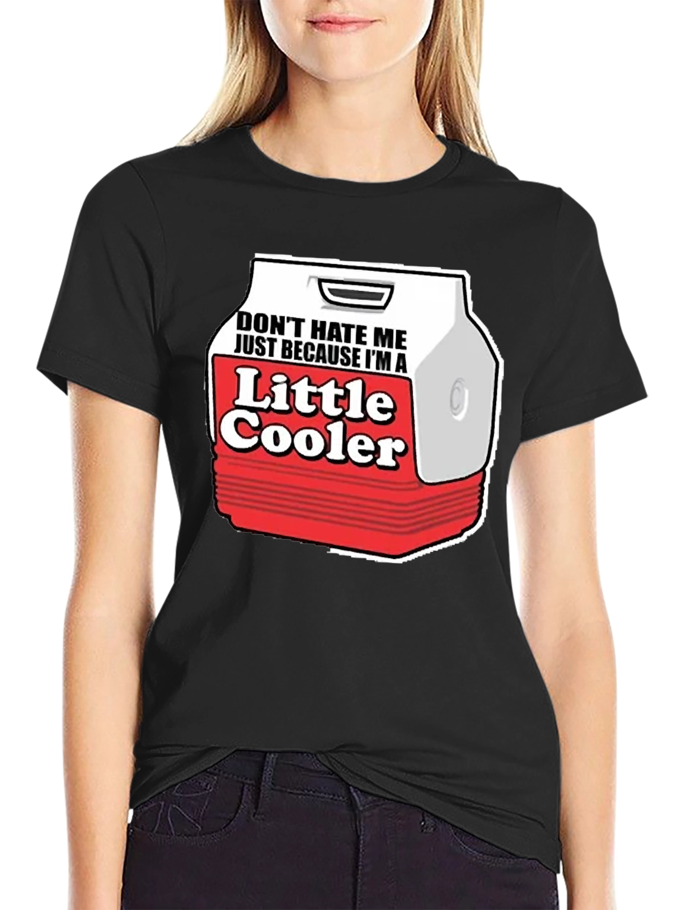 Black Little Cooler Graphic Tee - Funny Novelty Shirt view 2