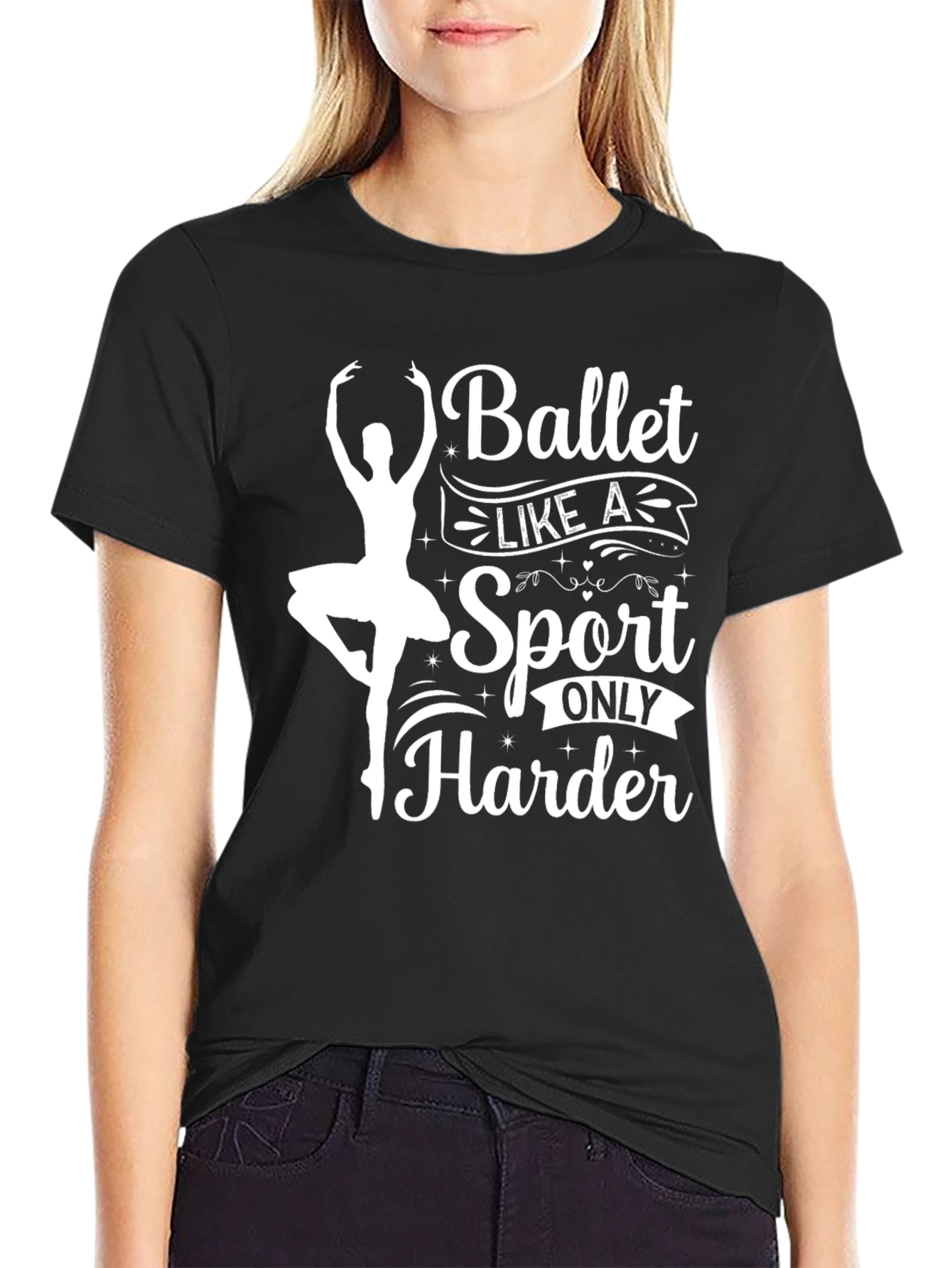 Black Ballet Like a Sport T-Shirt view 2