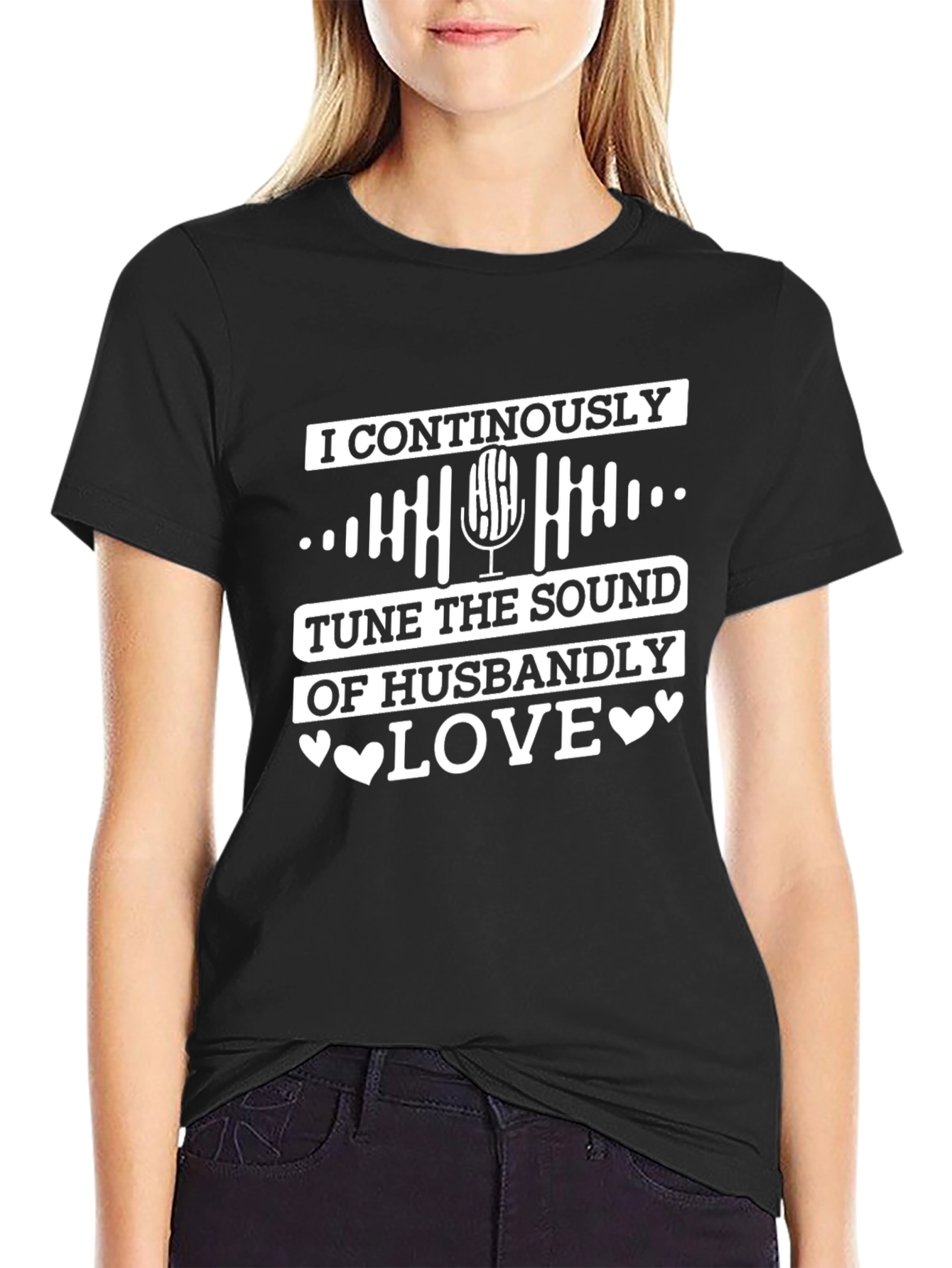 Black Husbandly Love T-Shirt - Tune the Sound view 2