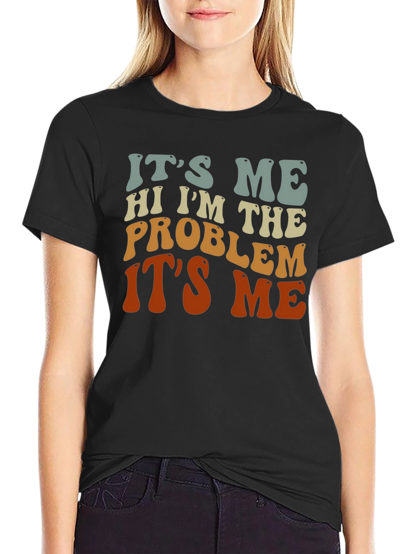 Black It's Me Problem Graphic T-Shirt view 2