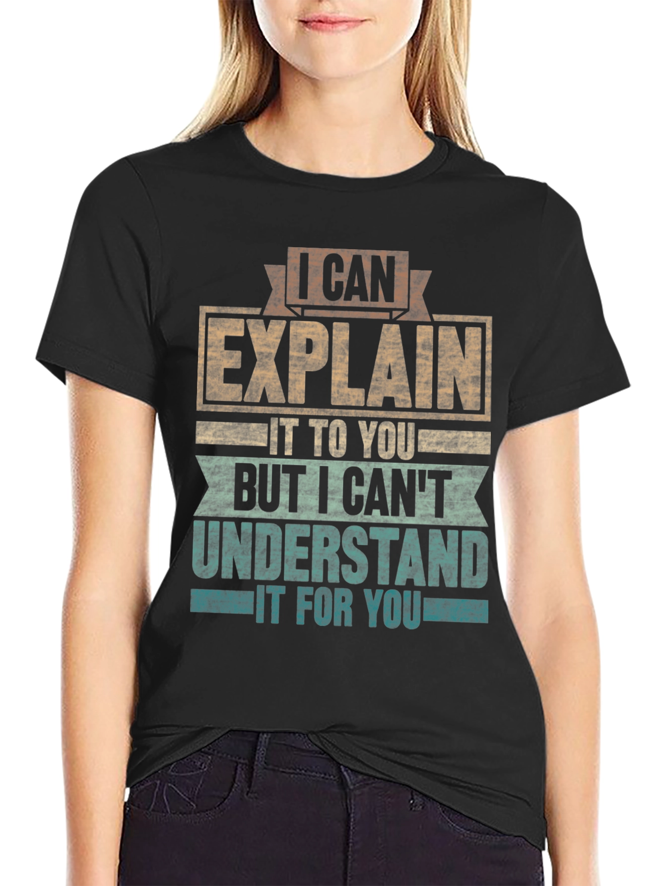 Black I Can Explain T-Shirt Funny Sarcastic Tee view 2