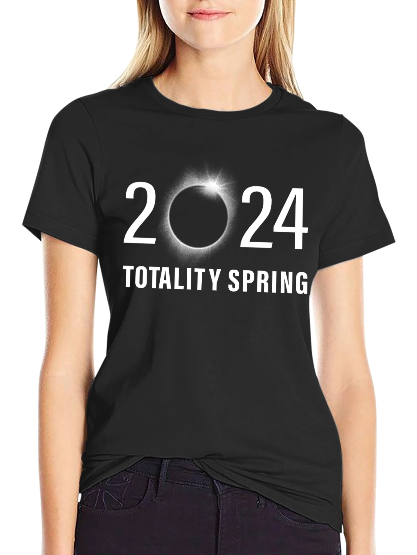 Black Total Solar Eclipse 2024 T-Shirt view 2