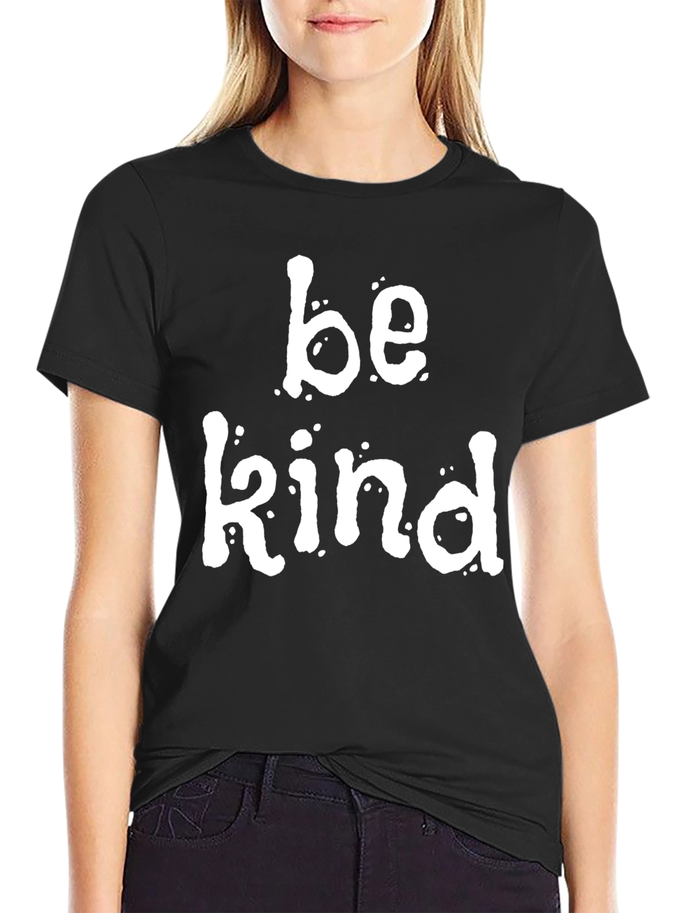 Black Be Kind Graphic Tee - Soft Cotton Blend view 2