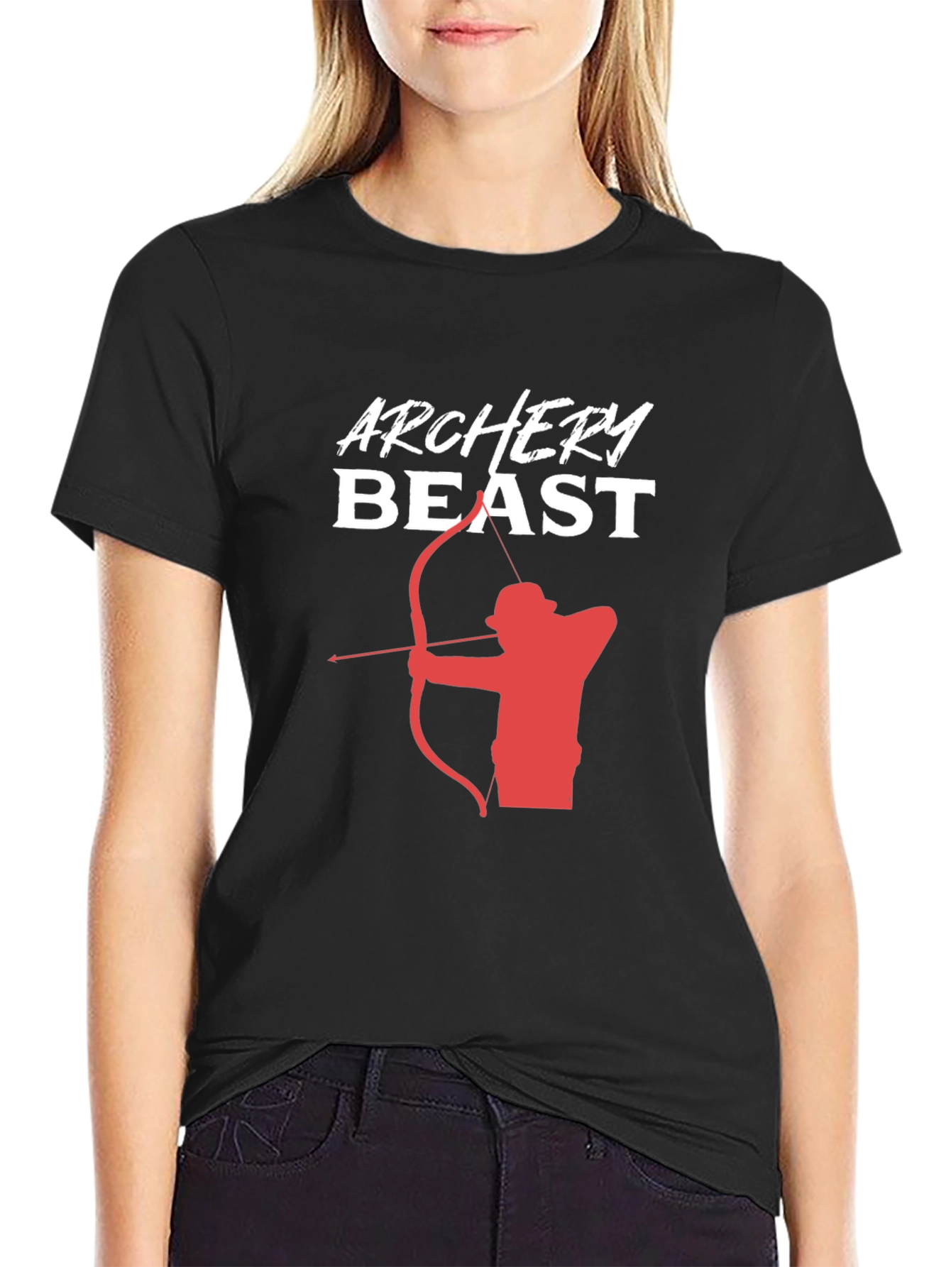 Black Archery Beast Graphic Tee | Mens Black T-Shirt view 2