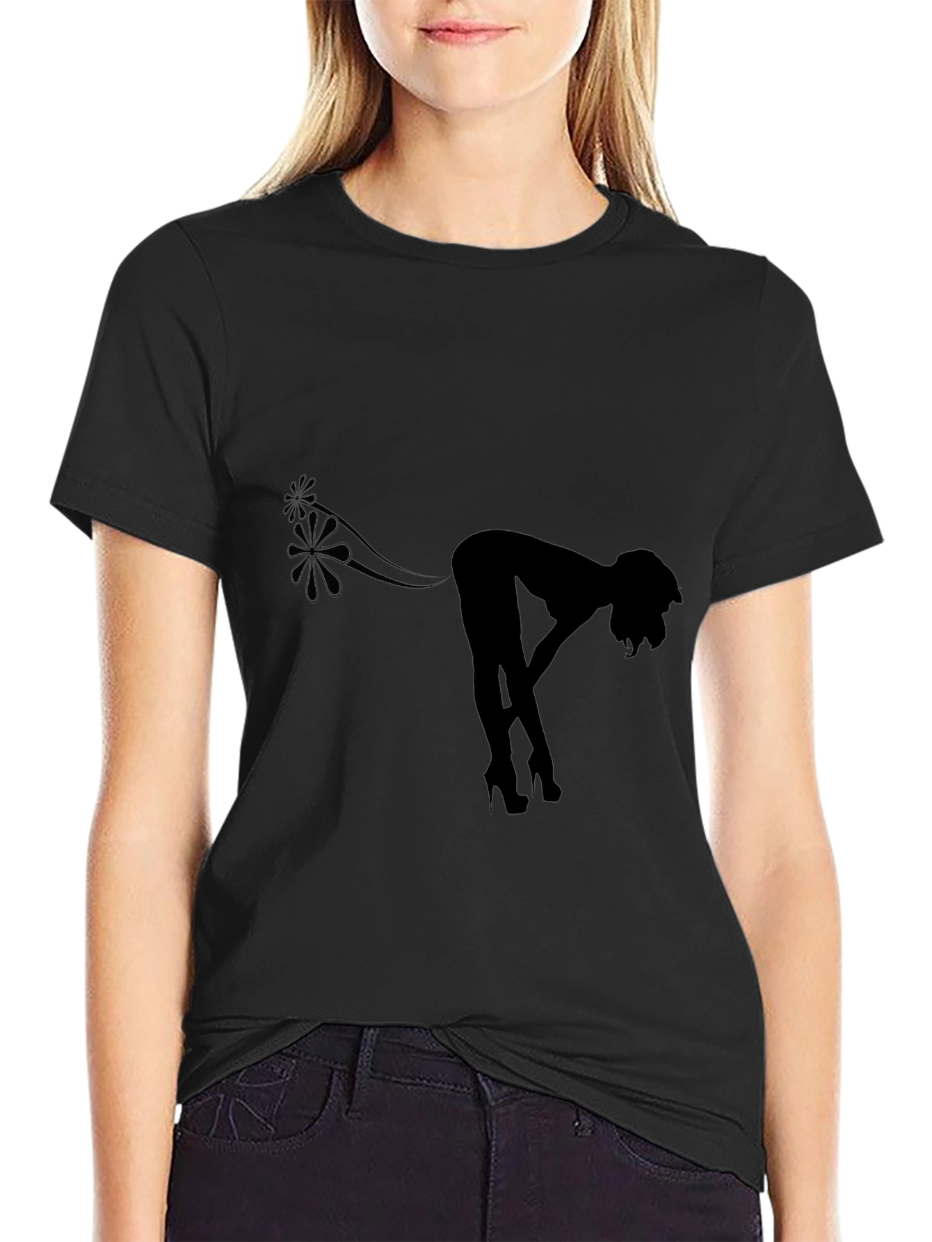 Black Humorous Silhouette Tee view 2