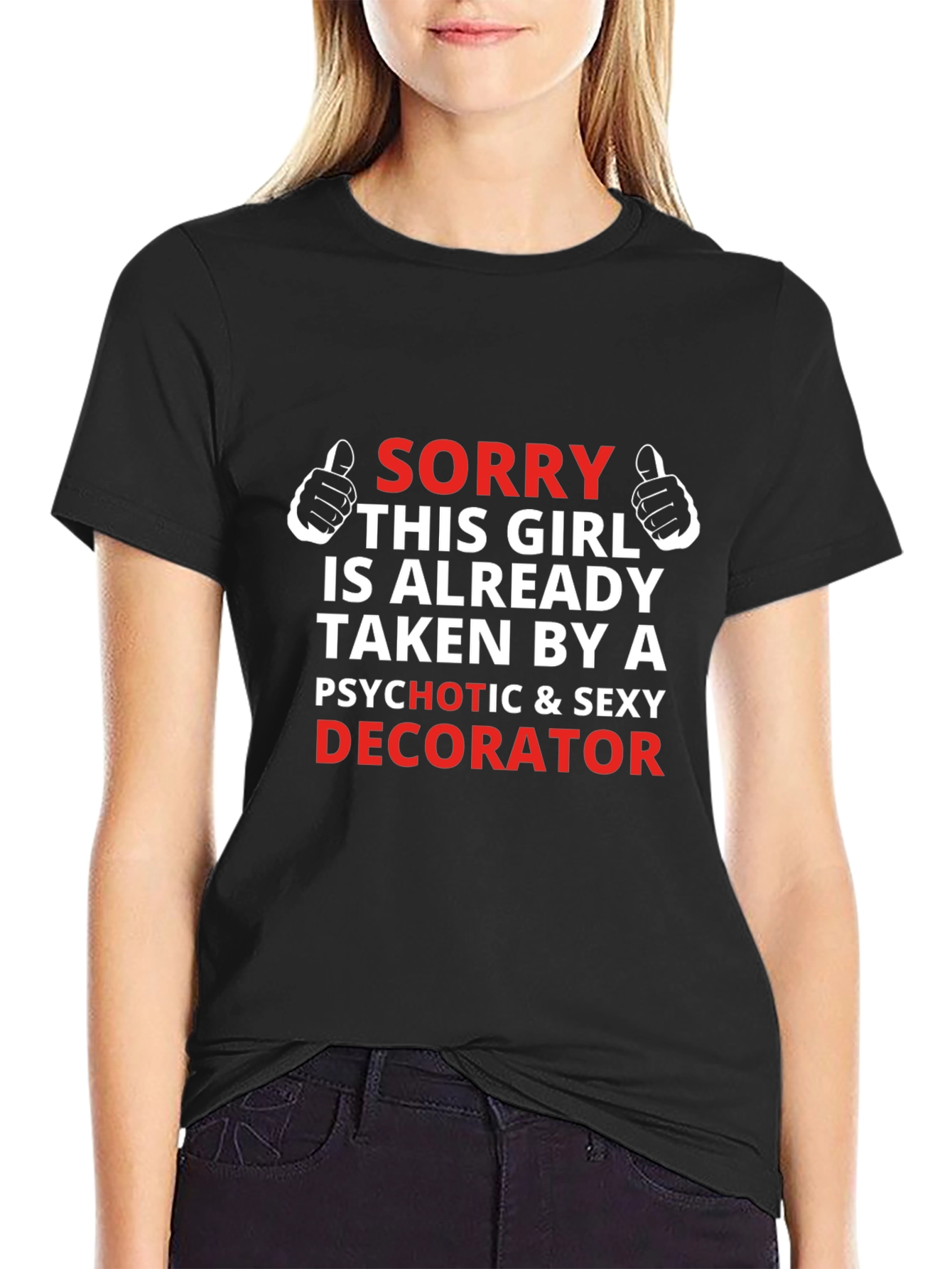 Black Funny Decorator Graphic T-Shirt view 2