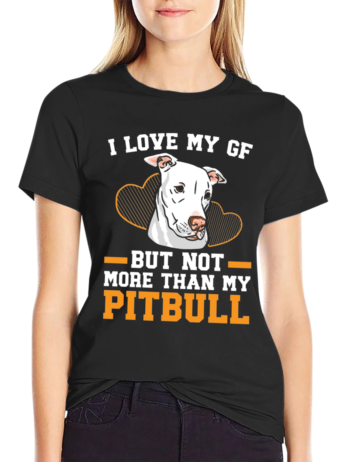 Black I Love My Pitbull T-Shirt view 2