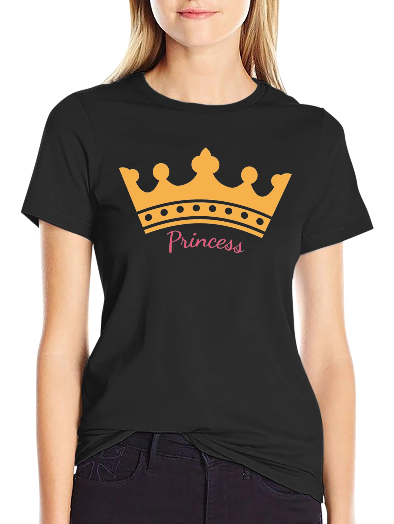 Black Princess Crown T-Shirt - Royal Tee view 2