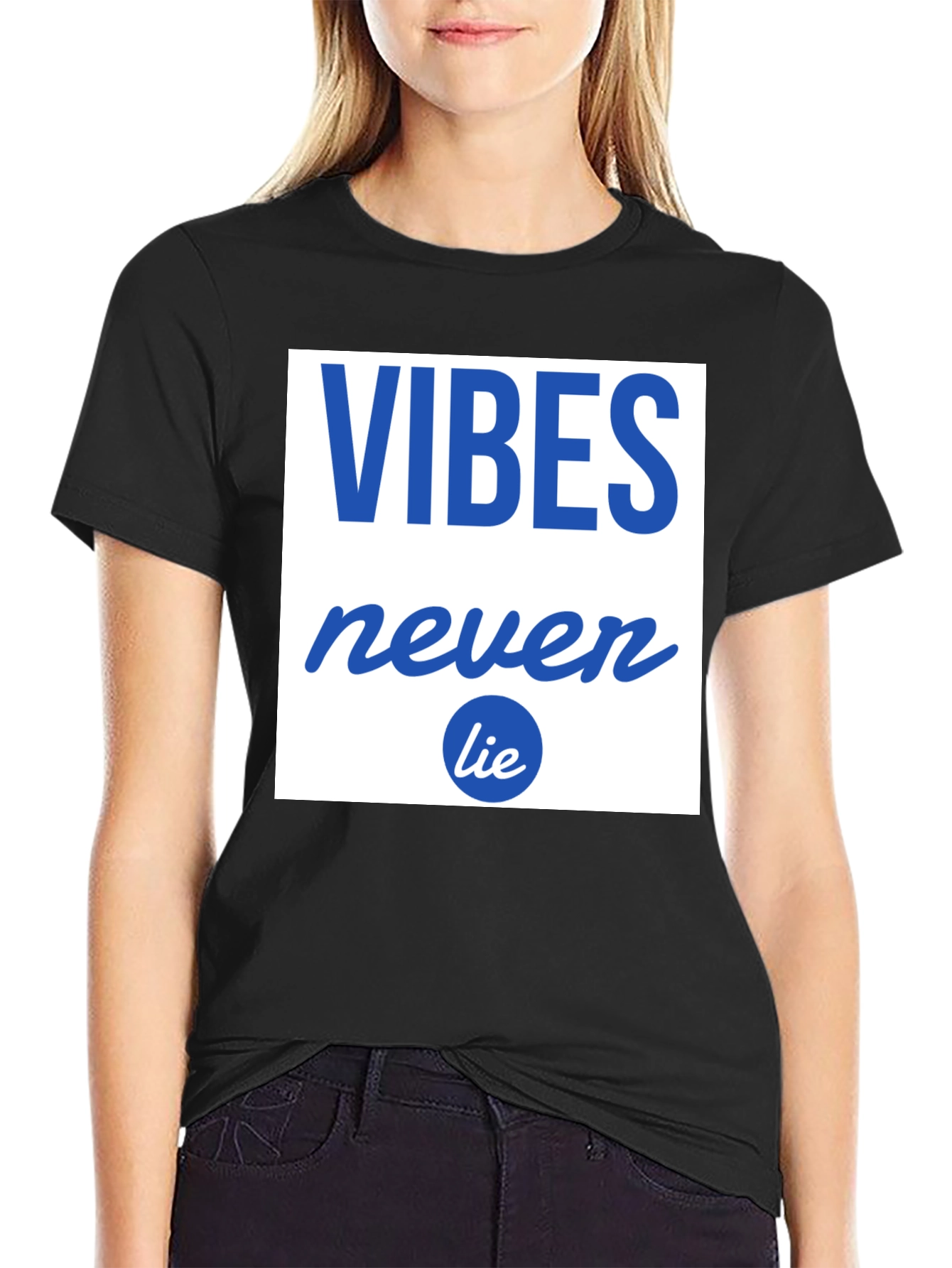 Black Vibes Never Lie Graphic Tee - Casual Comfort view 2