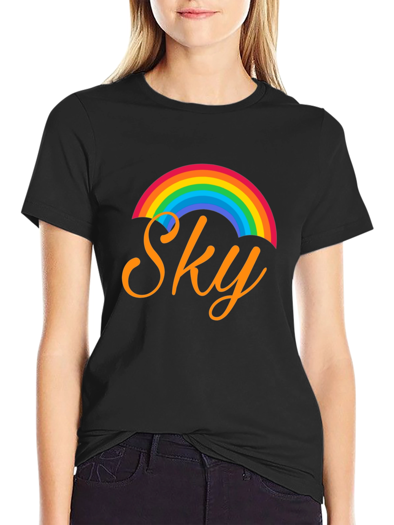 Rainbow Sky Graphic T-Shirt - 2