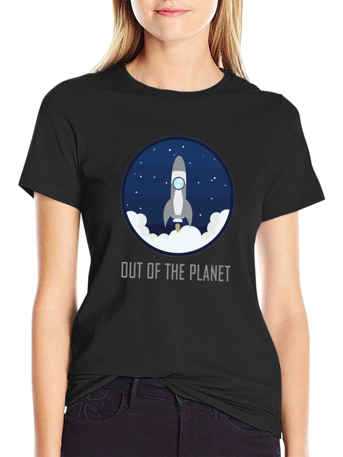 Black Out of the Planet Graphic Tee view 2