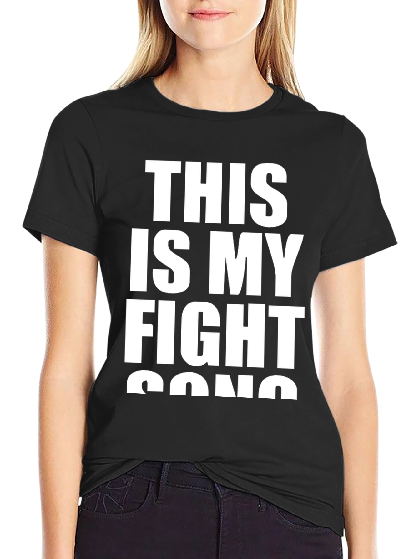 Black This Is My Fight Song Graphic Tee view 2