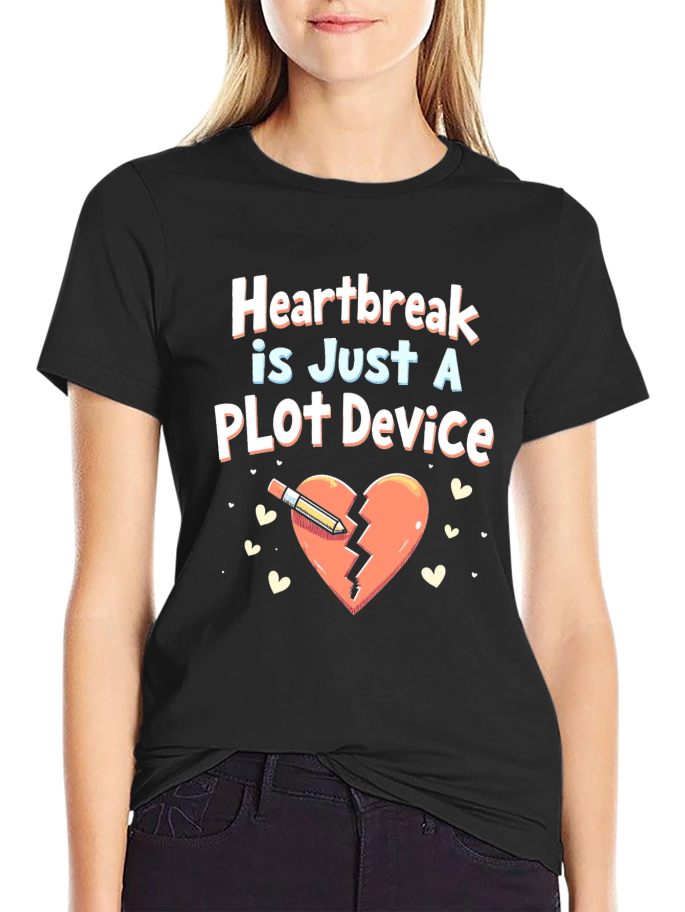 Black Heartbreak Plot Device Graphic Novelty T-Shirt view 2