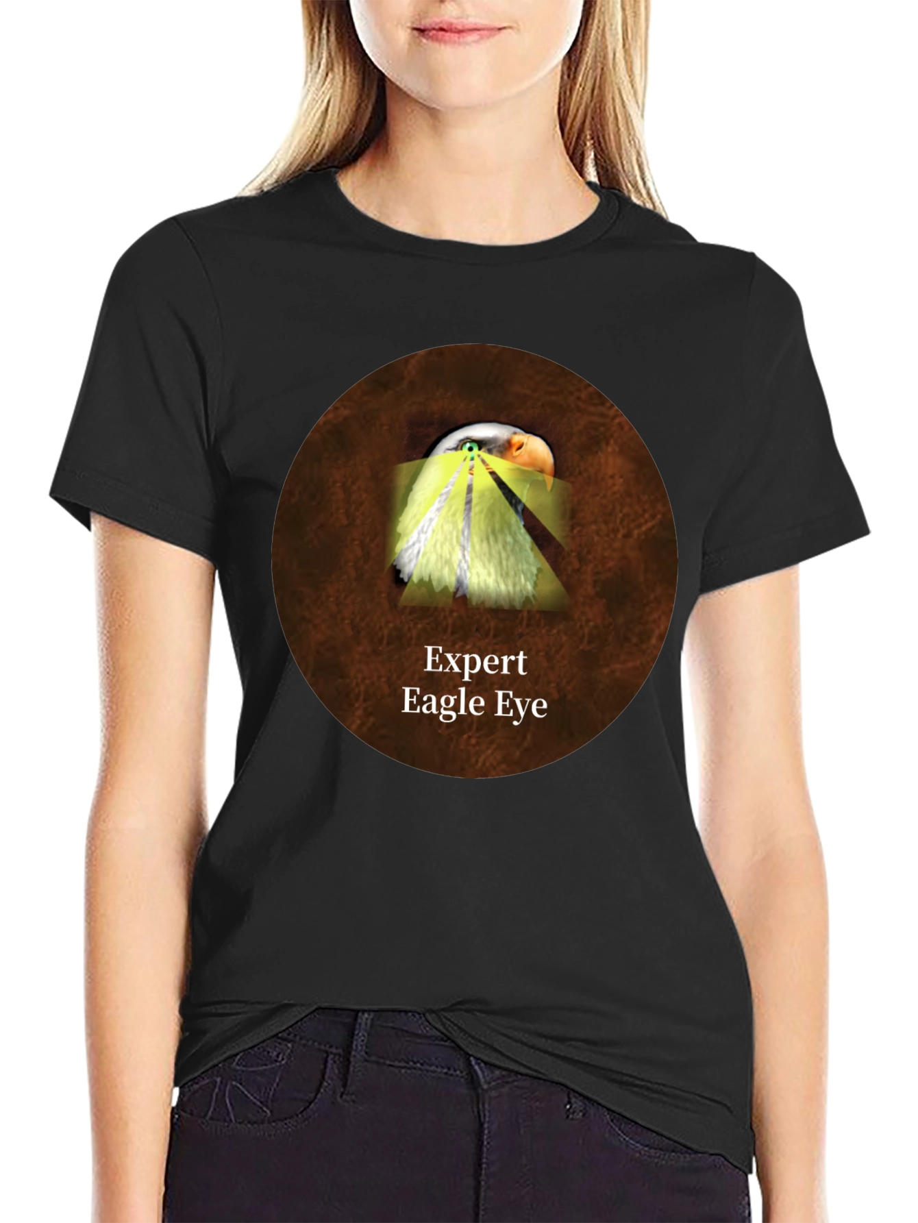 Black Expert Eagle Eye Graphic T-Shirt view 2