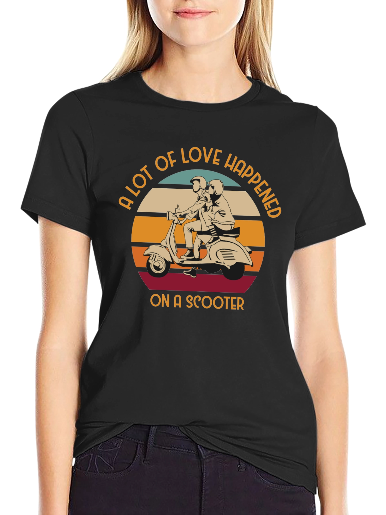 Black Love Happened on a Scooter T-Shirt view 2