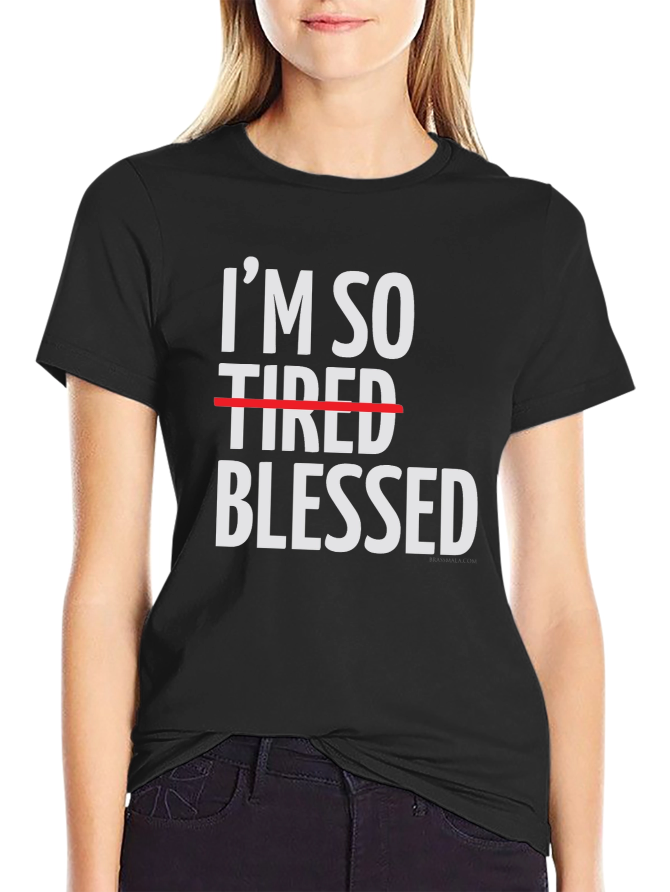 Black I'm So Blessed Funny Graphic T-Shirt view 2