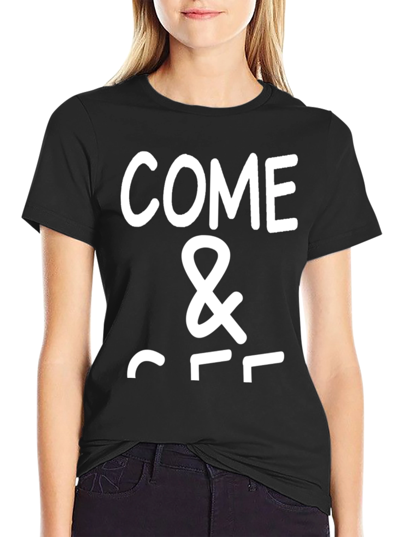 Black Come & Chill Men's Graphic Tee view 2