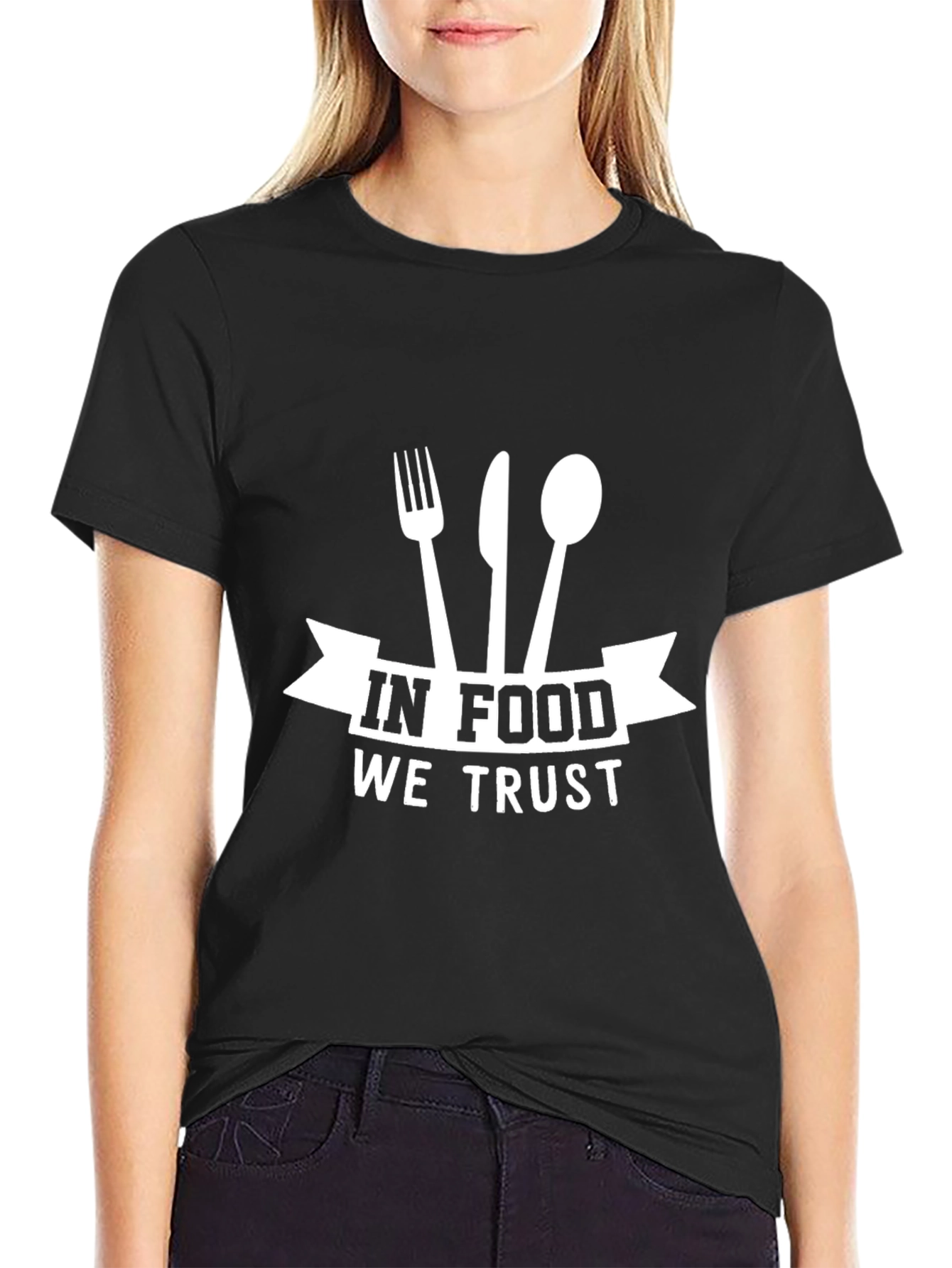 Black In Food We Trust Graphic T-Shirt view 2
