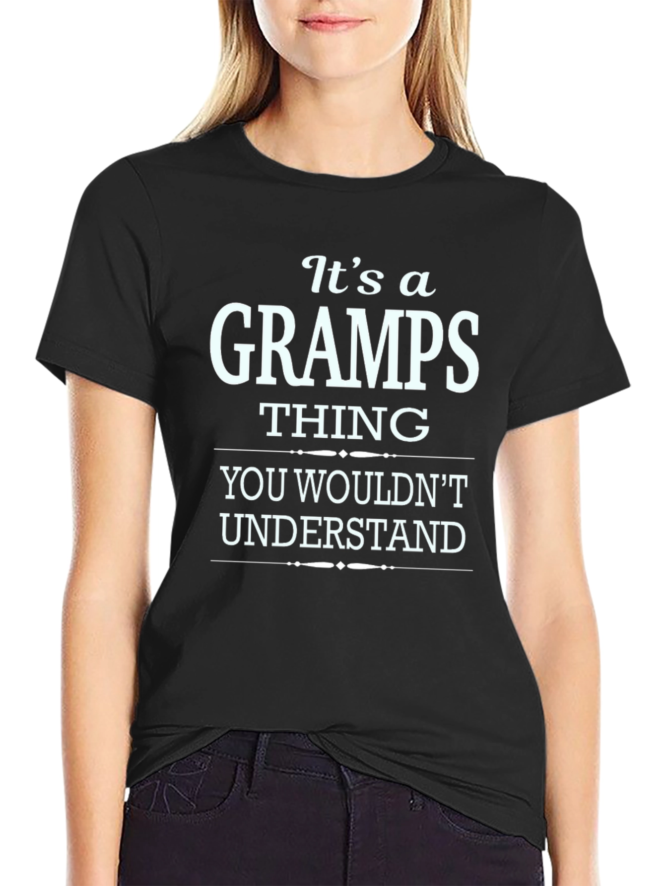 Black It's a Gramps Thing - Funny Men's T-Shirt view 2