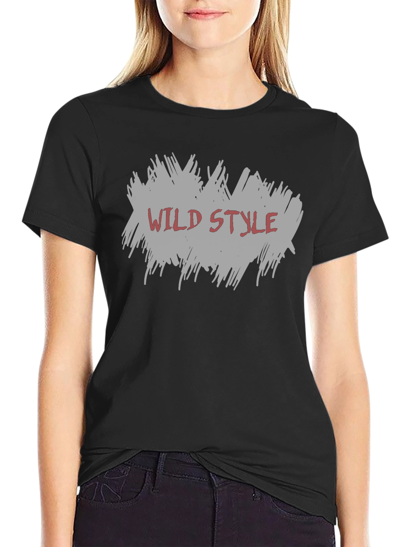 Black Wild Style Graphic Tee - Black Cotton Shirt view 2