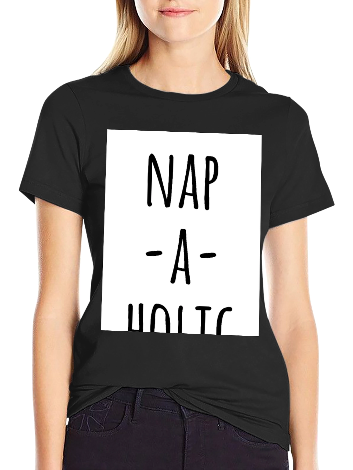 Black Nap-a-holic Graphic Tee - Comfort & Style view 2