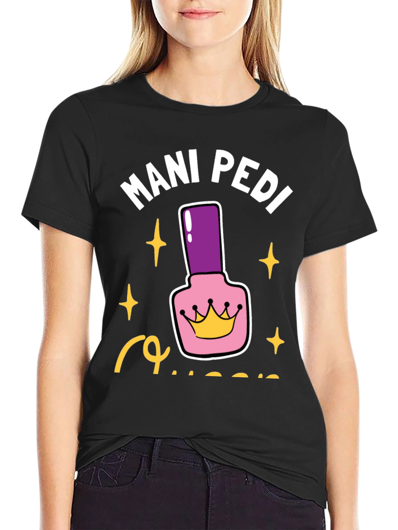 Black Mani Pedi Queen Graphic Tee view 2