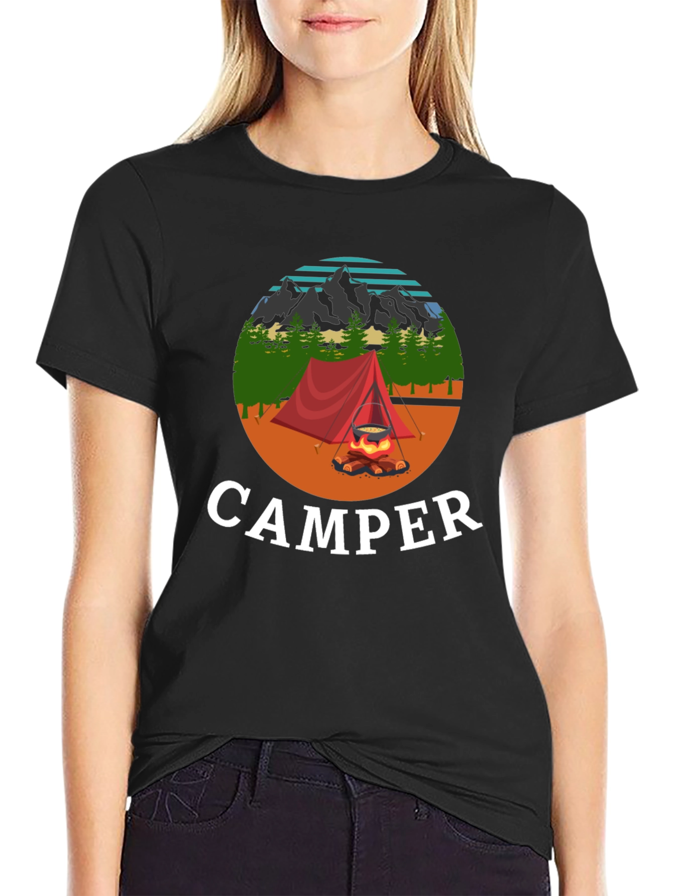 Black Camper Graphic T-Shirt view 2
