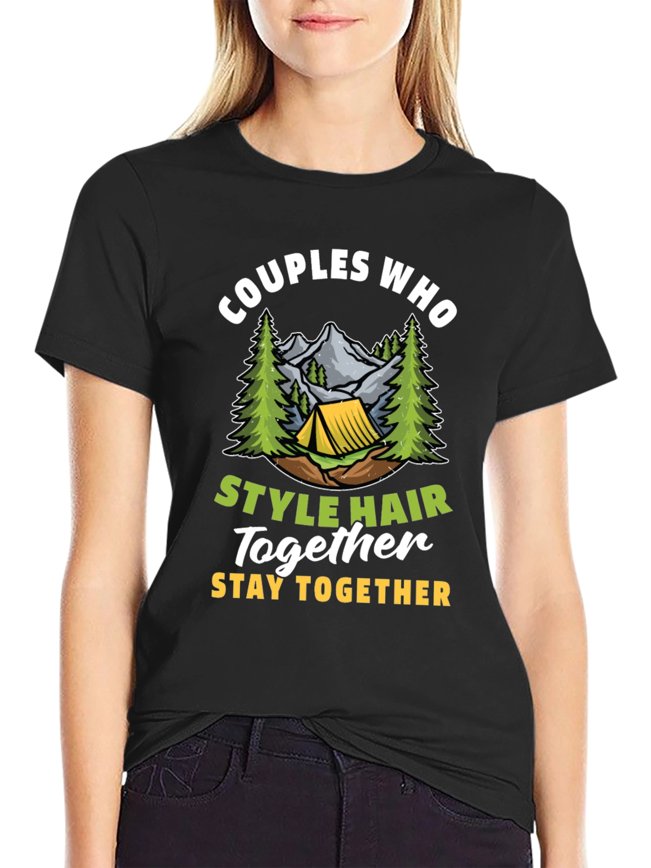 Black Couples Who Style Hair Together T-Shirt view 2