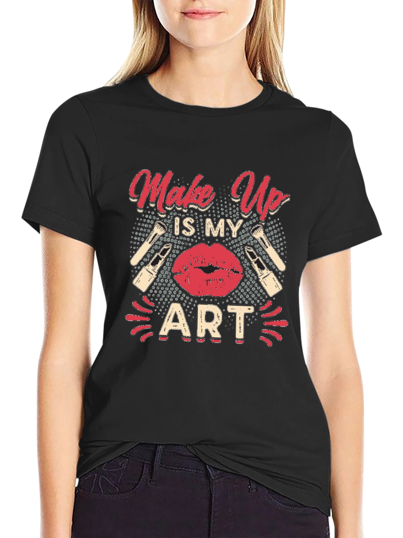 Black Makeup Is My Art T-Shirt - Stylish Graphic Tee view 2