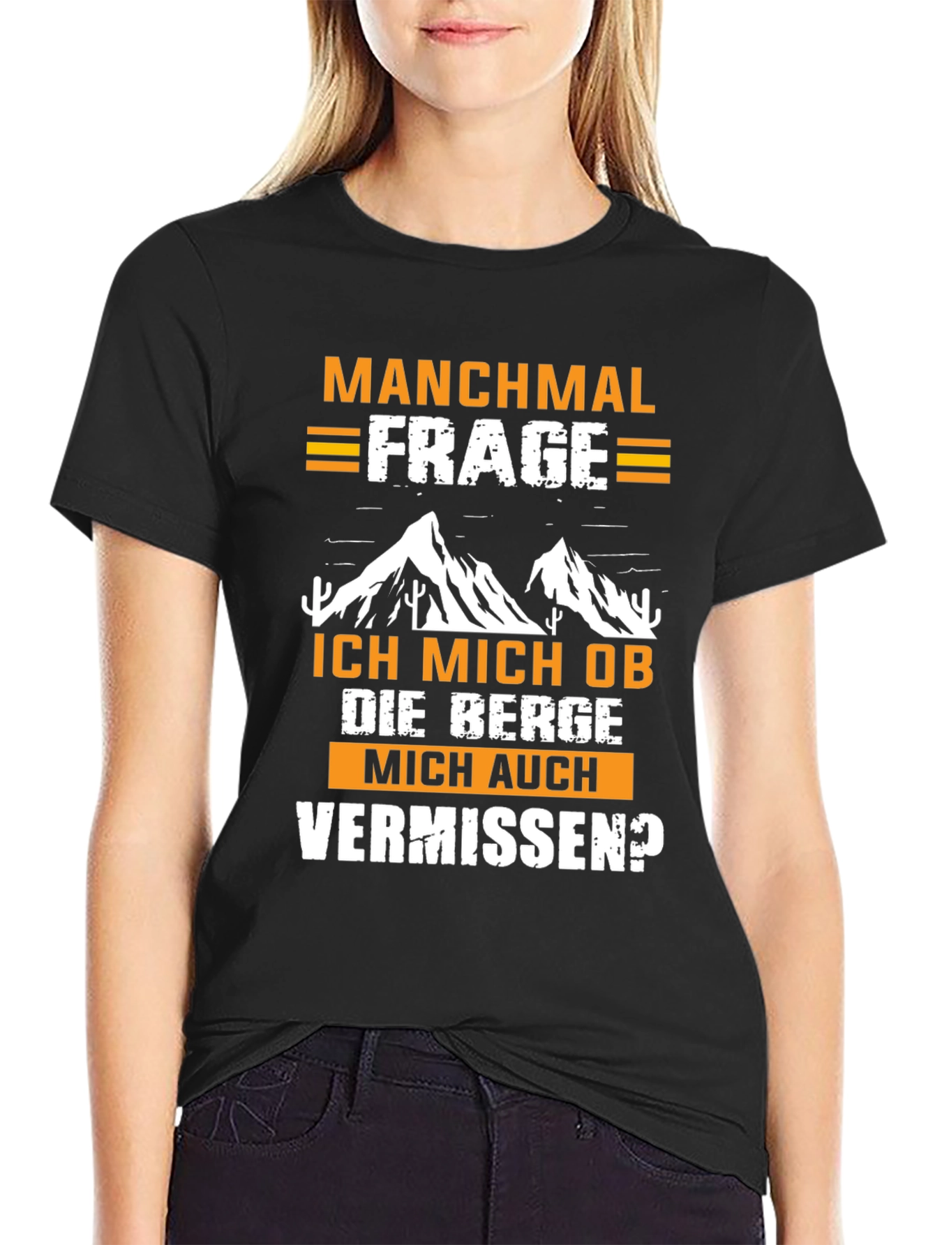 Black Mountain Lover T-Shirt - German Phrase view 2
