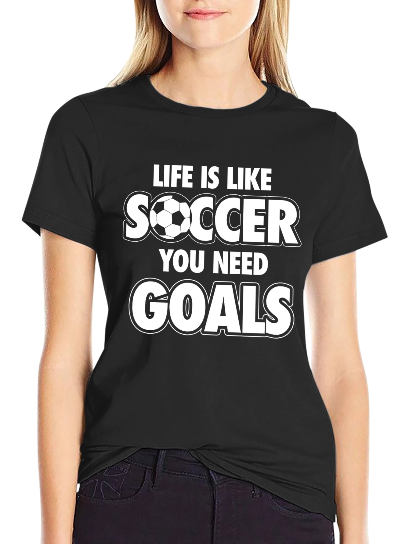 Black Life is Like Soccer Graphic Tee view 2